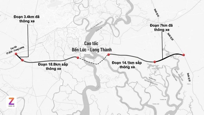 Cao tốc Bến Lức - Long Thành thông xe