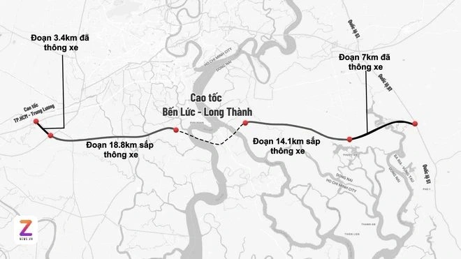 Cao tốc Bến Lức - Long Thành thông xe