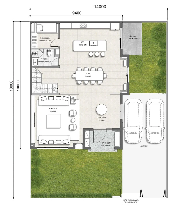 Tầng 1 - Riverside Villas · TL2 GLADIA BY THE WATER