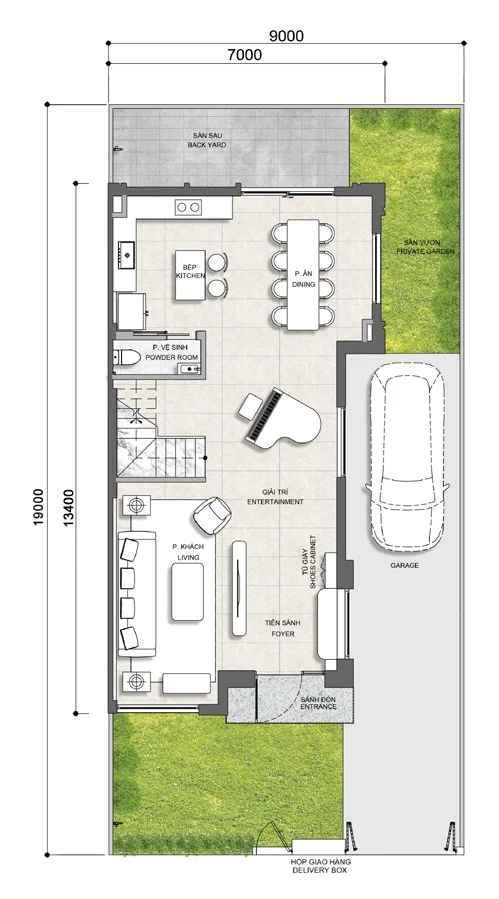 Tầng 1 - Grace Semi-D · SL2 GLADIA BY THE WATER