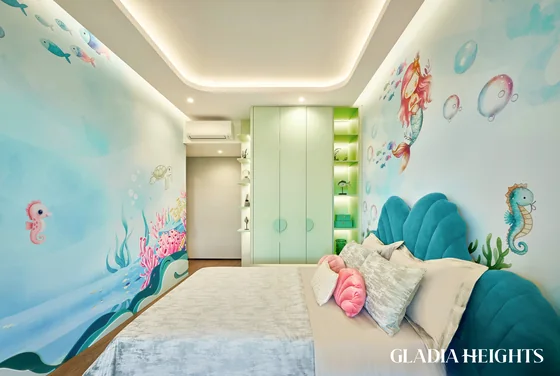 Ảnh thực tế phòng ngủ trẻ em căn hộ mẫu 3 phòng ngủ Gladia Heights