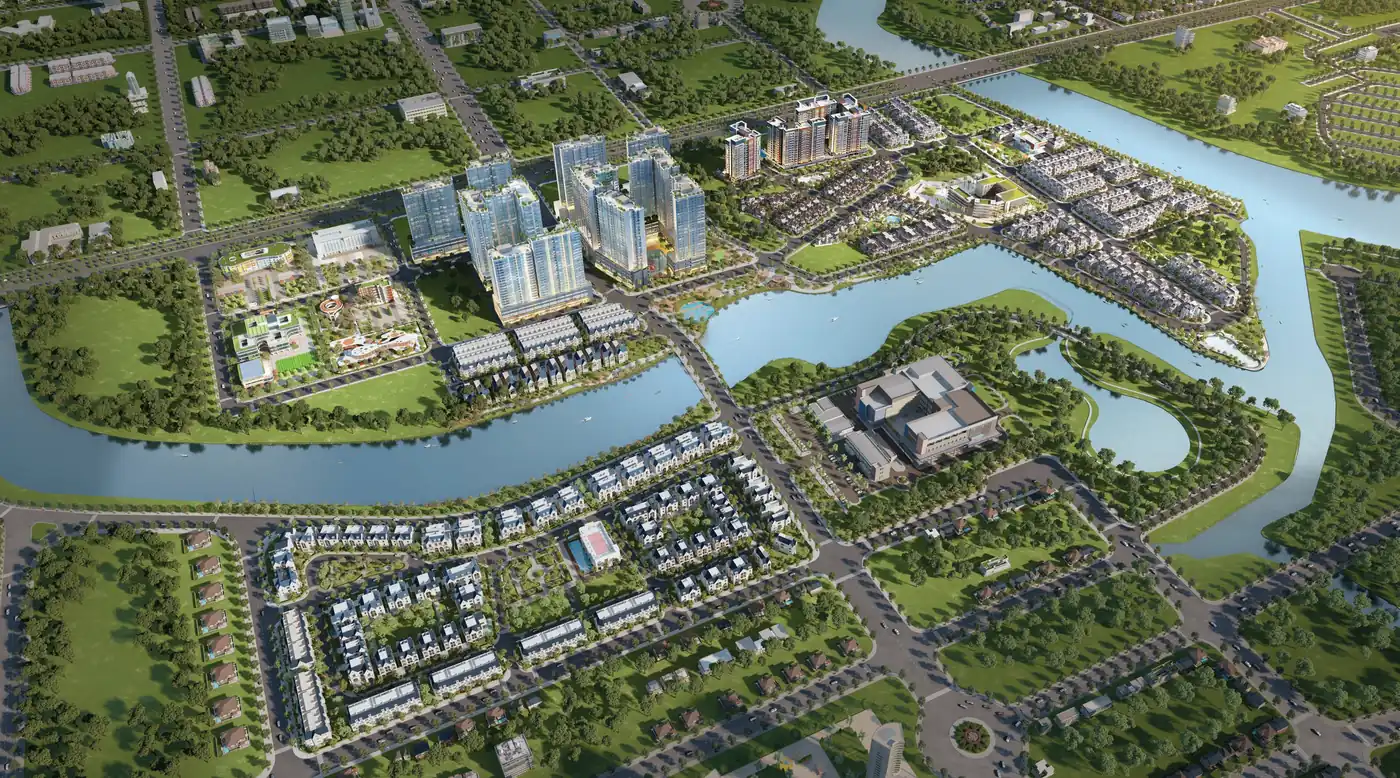 Cụm đô thị tích hợp 60 ha kế cận Thủ Thiêm: Gladia Heights, Gladia by the Waters và sông bao quanh