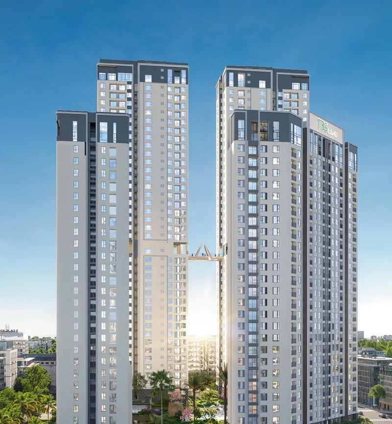 Kiến trúc City Resort của Green Skyline: 2 tháp đường cong mềm nối bằng cầu vọng cảnh trên cao