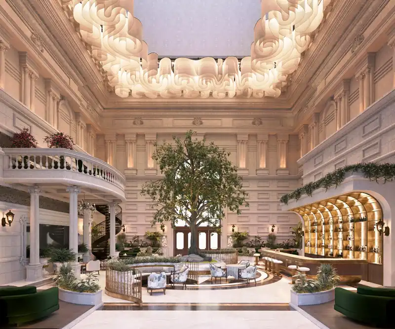 Đại sảnh 300 m² trần cao 12,5 m của Hanoi Signature