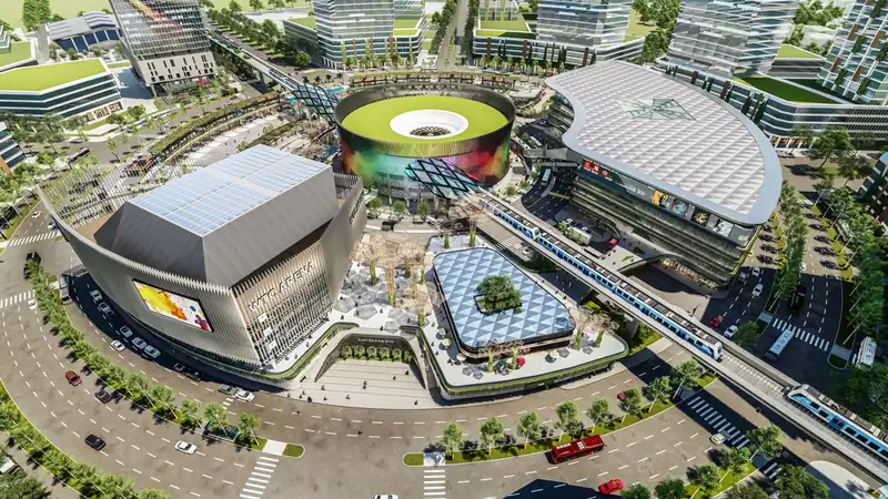 Tổ hợp WTC Gateway (A1) cạnh Nam Mekong Grand Plaza: nhà ga metro trung tâm, trung tâm thương mại và nhà thi đấu