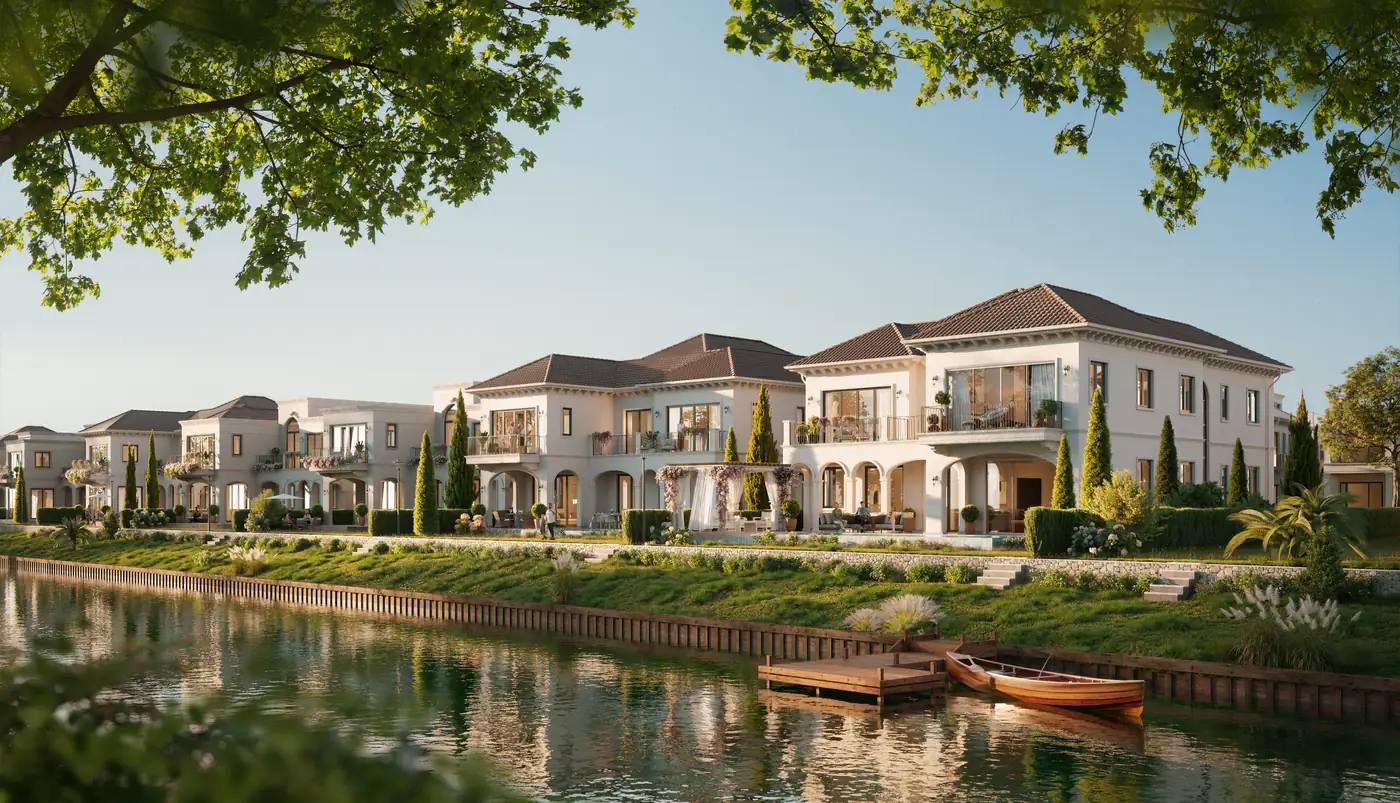Dãy biệt thự Grand Villa tân cổ điển bên kênh đào dài 3,2 km tại Park Village, Waterpoint