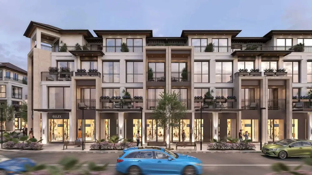 Phối cảnh dãy nhà phố liền kề phân khu Hội Phú, Thanh Phú Centre Point: 1 trệt 3 lầu, ban công cây xanh