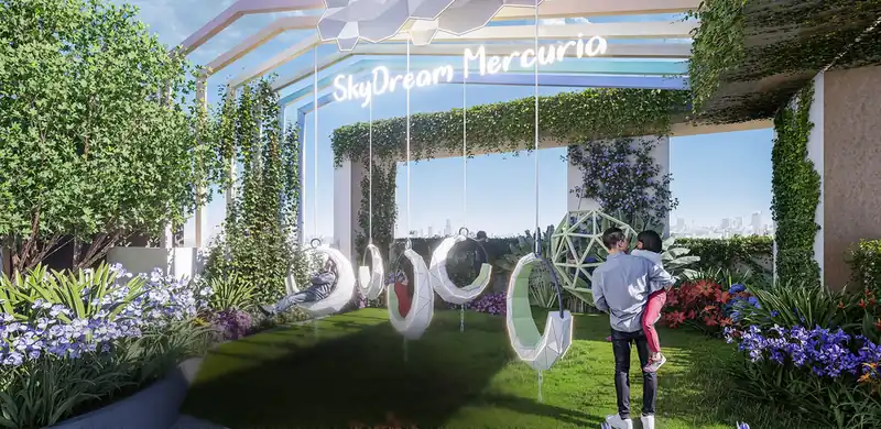 Sky Dream Mercuria trên tầng thượng The Aspira ban ngày