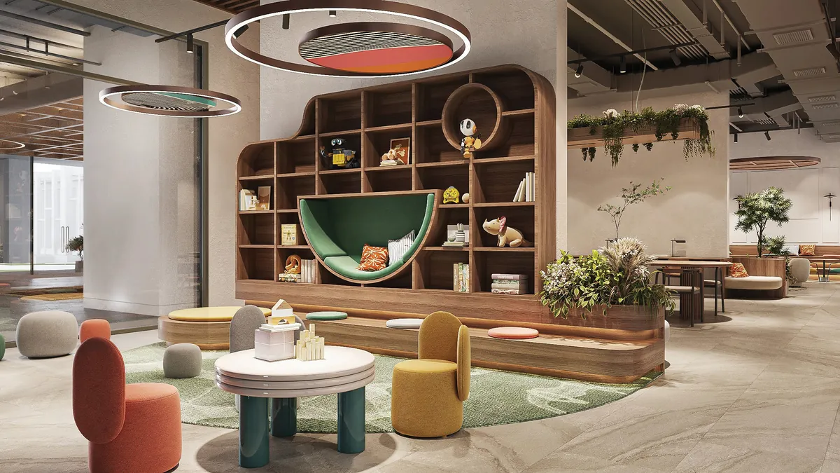 Không gian sáng tạo, co-working tầng 1 The NEST nhiều ánh sáng tự nhiên (ảnh minh họa)