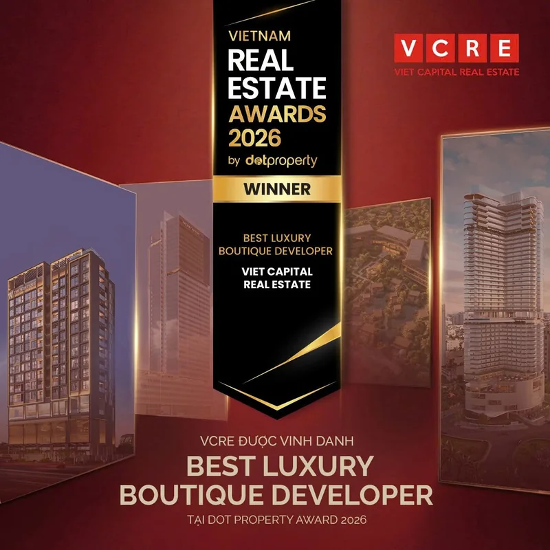 VCRE được vinh danh Best Luxury Boutique Developer tại Vietnam Real Estate Awards 2026 của Dot Property