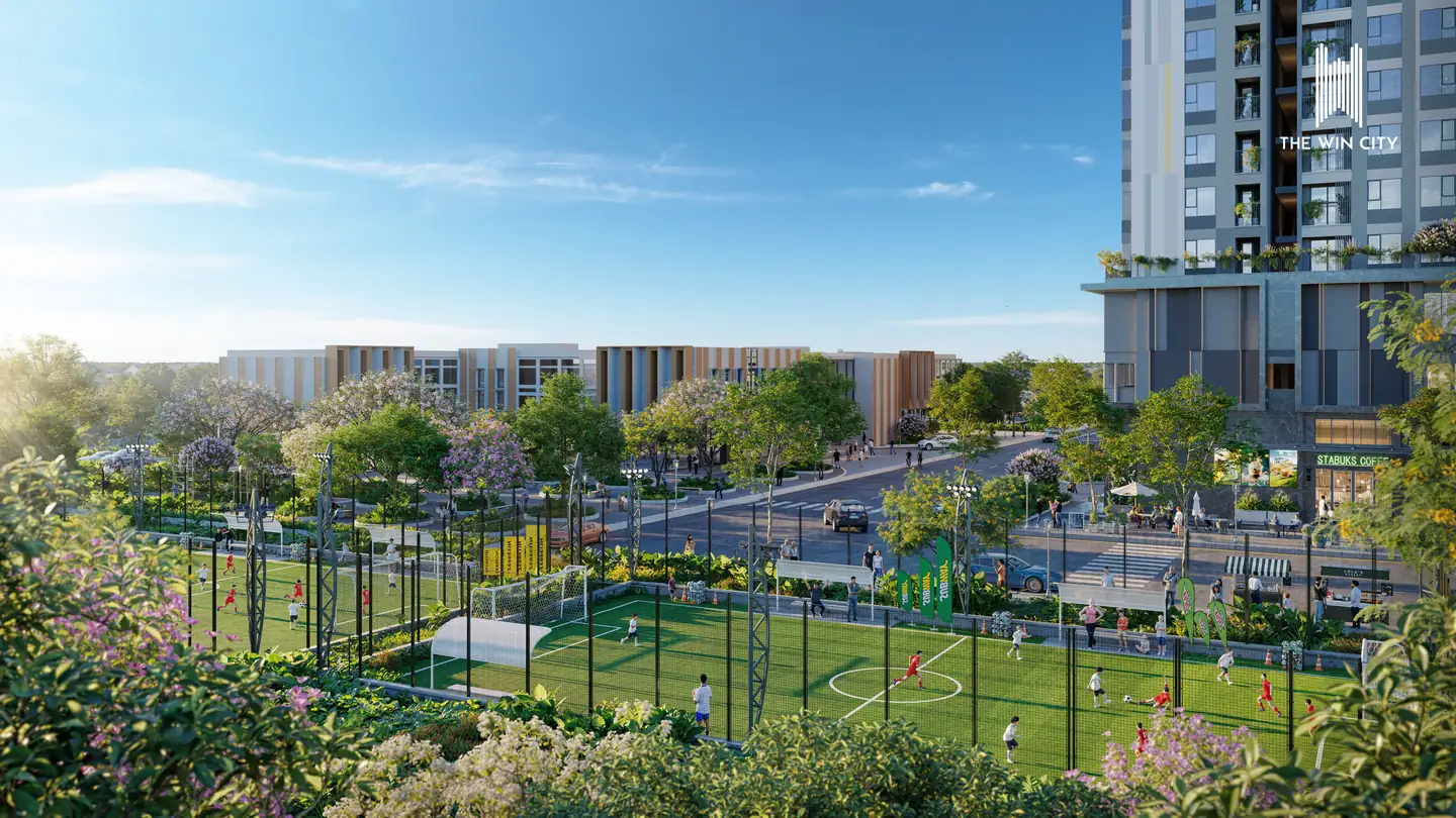 Trường học và sân thể thao trong khu đô thị The Win City (ảnh minh họa)