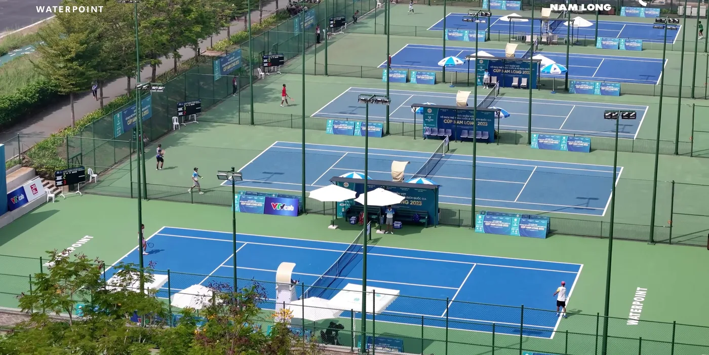 Giải quần vợt Cúp Nam Long tổ chức trên cụm sân tennis Waterpoint